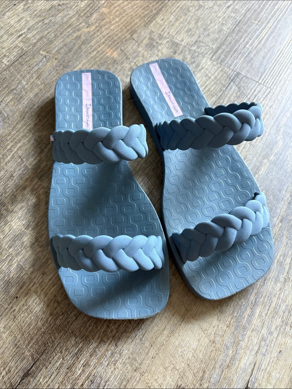 Ipanema Braided Double-Strap Slide Sandals - Blue